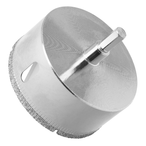 Сверло по керамической плитке и стеклу, 65 х 55 мм, шестигранный хвостовик, с центрующим сверлом Сибртех фото 2