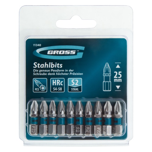 Бита РZ2 х 25, сталь S2, 10 шт. Gross фото 6 Бита РZ2 х 25, сталь S2, 10 шт. Gross фото 6