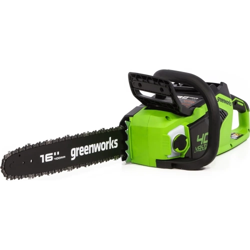 Цепная пила аккумуляторная GreenWorks GD40CS18 40V, 40 см, бесщеточная, до 1.8 КВт, с 1хАКБ 2Ач c USB и ЗУ 2005807USB2 фото 9 Цепная пила аккумуляторная GreenWorks GD40CS18 40V, 40 см, бесщеточная, до 1.8 КВт, с 1хАКБ 2Ач c USB и ЗУ 2005807USB2 фото 9