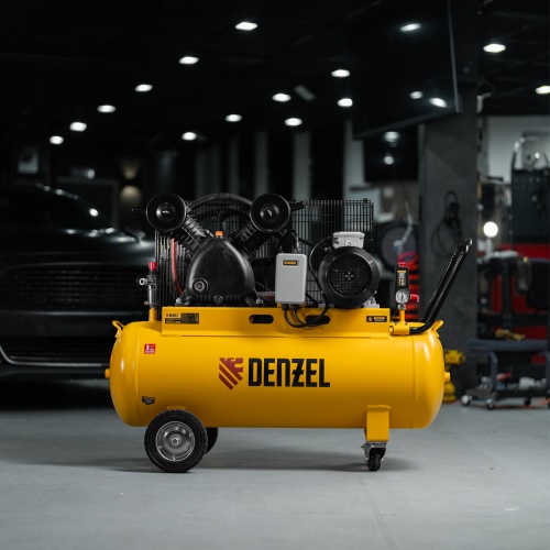 Компрессор воздушный рем. привод BCV 4000-T/100, 4,0 кВт, 100 литров, 690 л/мин Denzel фото 22