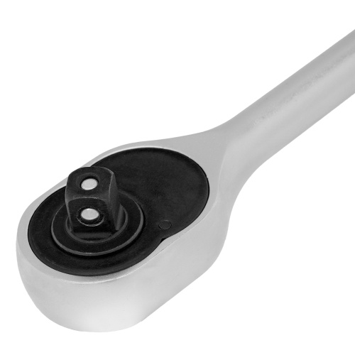 Ключ-трещотка 3/8", CrV, 72 зуба, с быстрым сбросом, матовый хром Stels фото 6