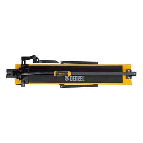 Плиткорез рельсовый 800х16мм, каретка на подш., стальная станина, усил. рукоятка-пенал Denzel фото 4
