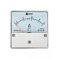 Аналоговый амперметр EKF AMA-801 на панель, круглый вырез, 80х80, 10 А, прямое подключение ama-801-10