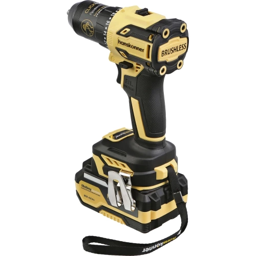 Дрель Hanskonner акк б/щ, 18В, 1BatterySystem, 65Нм, 1х4Ач, 13мм, кейс HCD1865SC фото 9