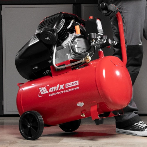 Воздушный компрессор MTX кк-2200/50, 2,2 квт, 350 л/мин, 50 л, прямой привод, масляный 58024 фото 7