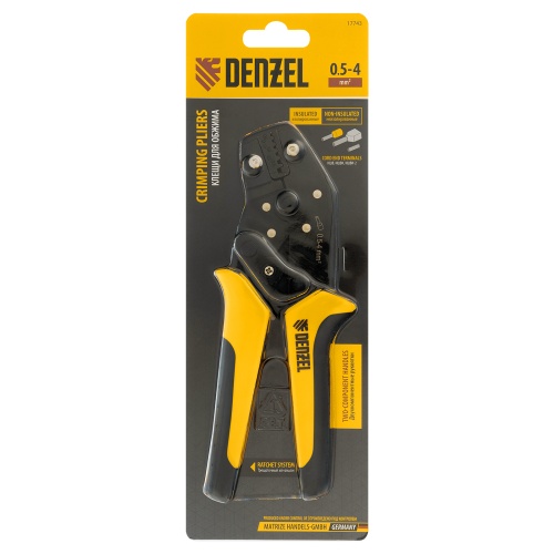 Клещи для обжима наконечников штыревых НШВ, НШВИ, НШВИ-2, 0,5-4 мм2 Denzel фото 7
