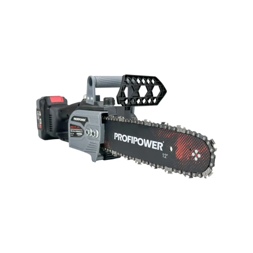 Аккумуляторная цепная бесщеточная пила Profipower MKDUC-20V (Li-ion-1 шт, 4.0 Ач, шина 12", 0-4000об/мин, цепь, З/У, в коробке) E0114M1 фото 7