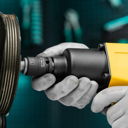 Головка ударная шестигранная, 19 мм, 1/2, CrMo Stels фото 9