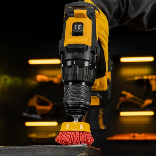 Щетка для дрели, 65 мм, Чашка, со шпилькой, нейлоновая щетина Denzel фото 10