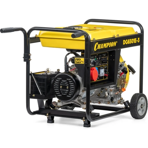 Генератор дизельный CHAMPIOND G6501E-3 400В 6,2/6,8 кВА 8,9 лс, 12,5 л, 12V эл.стартер, колеса, счетчик VIDG6501E-3 фото 4