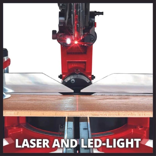 Пила торцовочная аккумуляторная Einhell PXC TE-SM 36/10 L Li 2x18В, 254x30мм, пропил 340x85мм, лазер,без АКК и ЗУ 4300885 фото 5