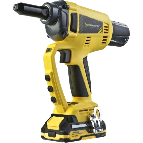 Пистолет заклепочный Hanskonner аккумуляторный 18ВS (2.4, 3.2, 4.0, 4.8 мм), 2х2Ач, ЗУ HRG18PRO фото 4