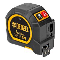 Лазерный дальномер с рулеткой LT-40, 5м x 19 мм, дальномер 40м, автомат. фиксация Denzel