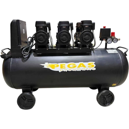 Малошумный компрессор Pegas pneumatic PG-4200 120л, 460 л/мин, 4.2квт безмасляный 6623