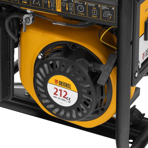 Генератор бензиновый PS 28, 2.8 кВт, 230 В, 15 л, ручной стартер Denzel фото 11