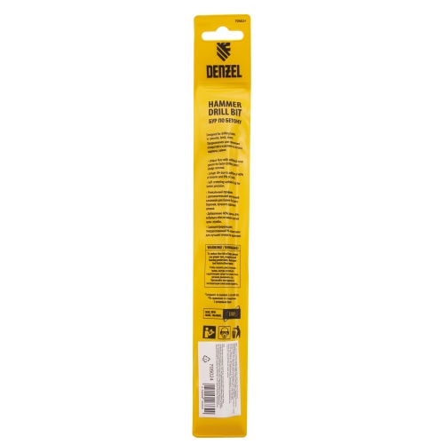 Бур по бетону, двойная спираль, три пылеотводящие кромки, 12 x 210 мм DENZEL фото 5
