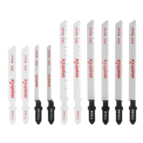 Набор полотен для электролобзика универсальный, 10 шт, T-SET1003 Matrix Набор полотен для электролобзика универсальный, 10 шт, T-SET1003 Matrix