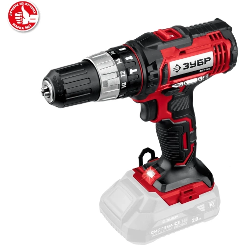 Ударная дрель-шуруповерт ЗУБР 18В, без АКБ, в коробке ДШУ-185 фото 8 Ударная дрель-шуруповерт ЗУБР 18В, без АКБ, в коробке ДШУ-185 фото 8