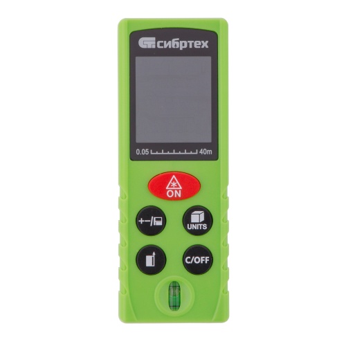 Лазерный дальномер PM-40,40 м,с пузырьковым уровнем Сибртех фото 2