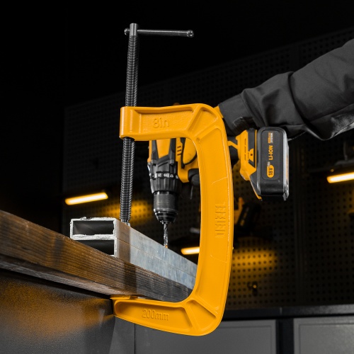 Струбцина G-образная, усиленная, 200 мм Denzel фото 14