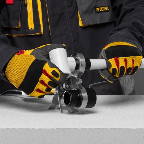 Аппарат для сварки пластиковых труб DWP-750, 750 Вт, 0-300 град, 4 насадки, 20-40 мм Denzel фото 15