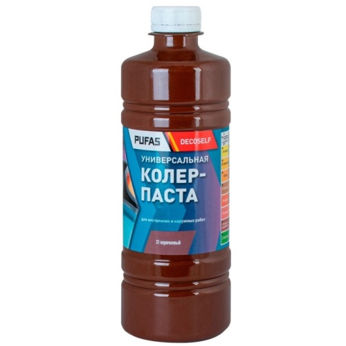 Паста колеровочная универсальная Pufas Decoself 31 коричневая 0,45 л Паста колеровочная универсальная Pufas Decoself 31 коричневая 0,45 л