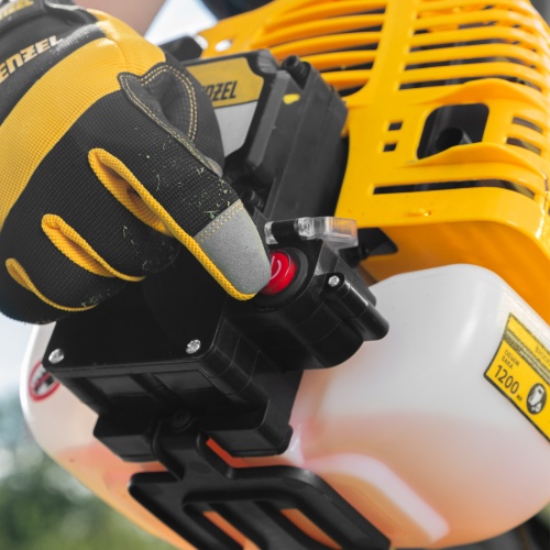 Триммер бензиновый DT-52E, 52 см3, неразъемная штанга, электростартер, состоит из 2 частей Denzel фото 26