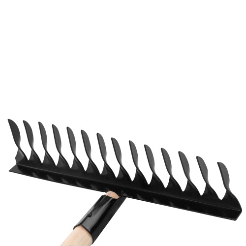 Грабли стальные, 350х1300 мм, 14 витых зубьев, деревянный черенок, Сибртех фото 4