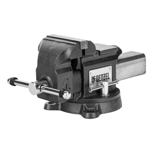 Тиски слесарные BVH-100, 100 мм, поворотные, стальная направляющая, с наковальней //Denzel фото 20