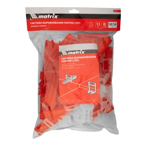 Комплект зажим + клин для системы выравнивания плитки СВП Ворота XL, 50/50 шт. в пакете Matrix фото 5