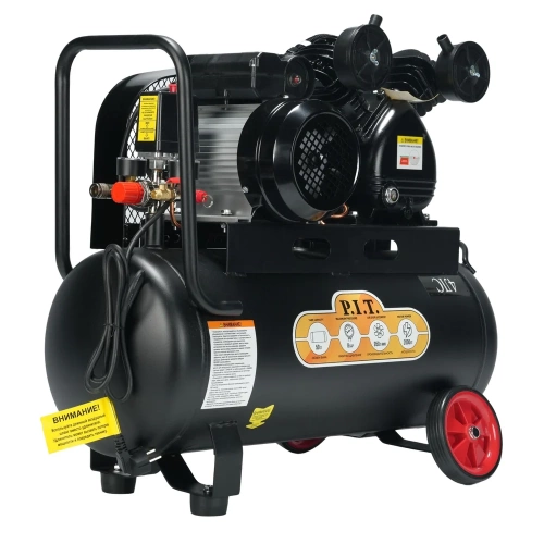 Компрессор P.I.T. электрический, масляный (2,0кВт, 2,7лс, 170л/мин, 50л, 2 выхода, европерех.) PAC50-C2 Компрессор P.I.T. электрический, масляный (2,0кВт, 2,7лс, 170л/мин, 50л, 2 выхода, европерех.) PAC50-C2