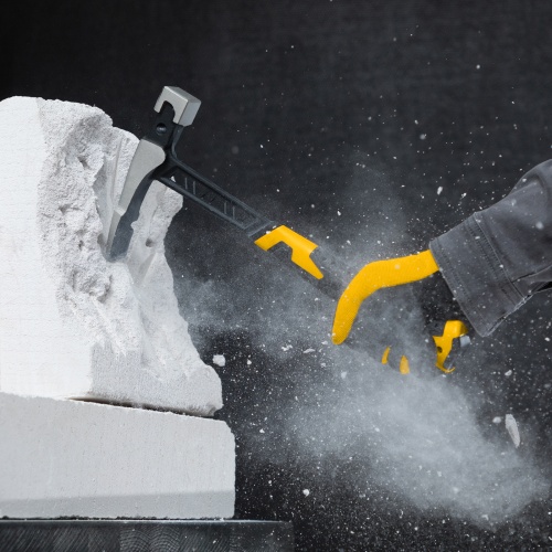 Молоток каменщика 680 г, цельнокованый, двухкомпонентная обрезиненная рукоятка Denzel фото 9