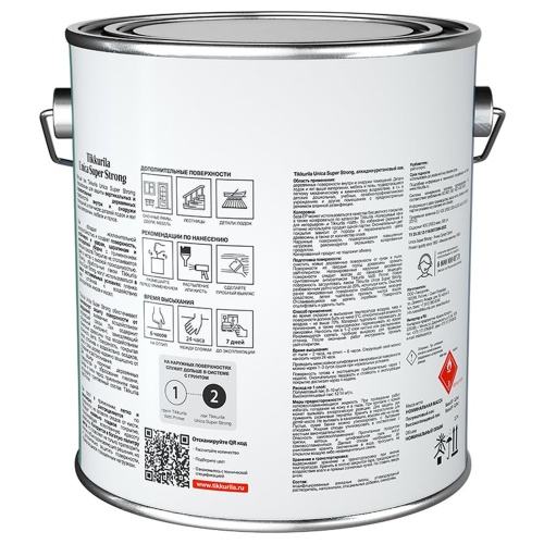 Лак универсальный Tikkurila Unica Super Strong 700014009 база EP глянцевый 2,7 л фото 3