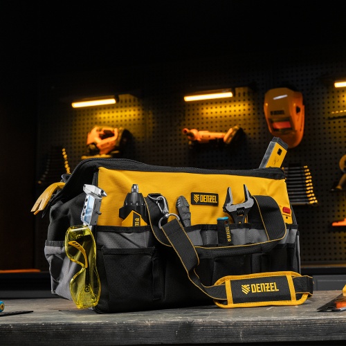 Сумка для инструмента, 500х245х300 мм, 20 карман.,съемный органайз. 10 карман.,наплеч. рем. Denzel фото 14 Сумка для инструмента, 500х245х300 мм, 20 карман.,съемный органайз. 10 карман.,наплеч. рем. Denzel фото 14