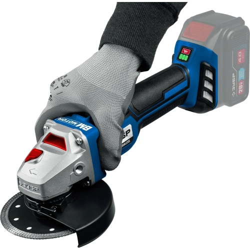 Бесщеточная угловая шлифмашина ЗУБР Профессионал, без АКБ, в коробке, 20 В AB-125 фото 10 Бесщеточная угловая шлифмашина ЗУБР Профессионал, без АКБ, в коробке, 20 В AB-125 фото 10