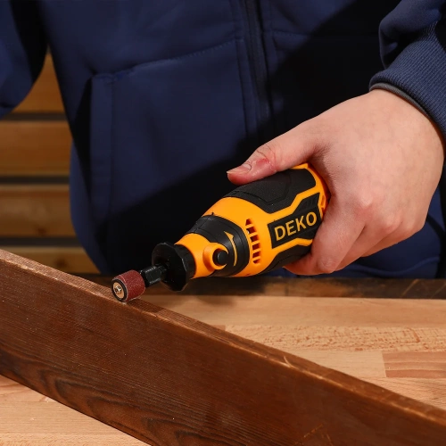 Электрический гравер DEKO DKRT200 с регулировкой скорости, 200 Вт + набор аксессуаров 43 шт 085-1001 фото 9