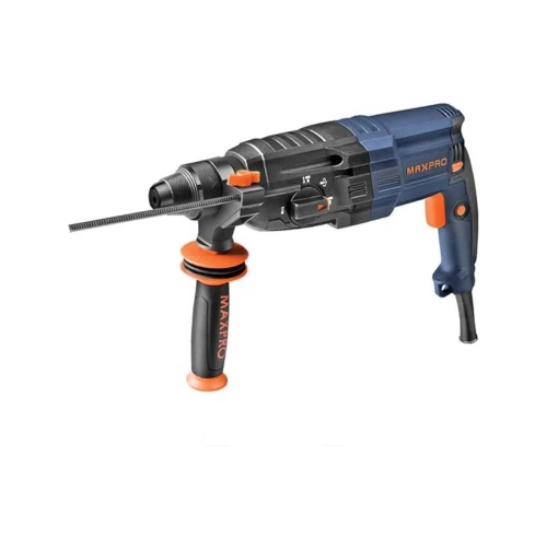 Перфоратор монтажный MAX-PRO 800 Вт, 0-1100 об/мин, 2,8 Дж, 3 режима, Д/Б/М-30/26/13, 3,4 кг, SDS-PLUS, антивибрационная ручка, резиновые вставки, рез 85084