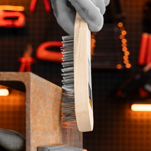 Щетка четырехрядная металлическая с деревянной ручкой Sparta фото 9