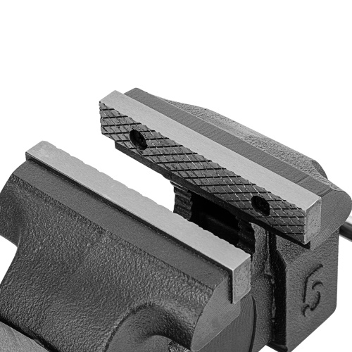 Тиски слесарные BVH-125, 125 мм, поворотные, стальная направляющая, с наковальней //Denzel фото 11