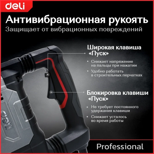 Профессиональный отбойный молоток DELI DE-DG15-2E 134563 фото 10