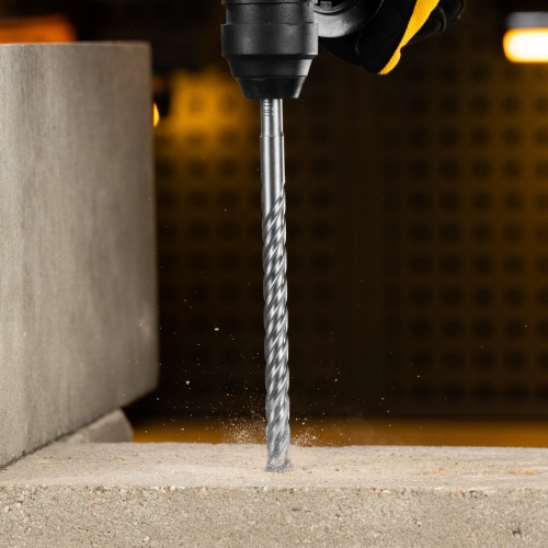 Бур по бетону, цельная крестовая пластина, 12x215 мм, SDS PLUS Denzel фото 10