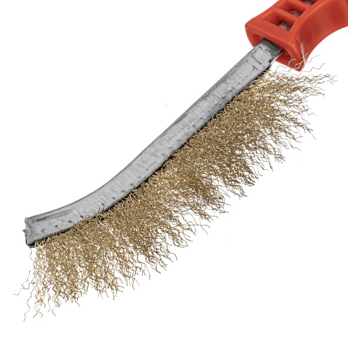 Щетка металлическая латунированная, пластиковая ручка Matrix фото 4