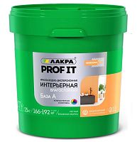 Краска акриловая интерьерная Лакра Prof it База А влагостойкая 25 кг