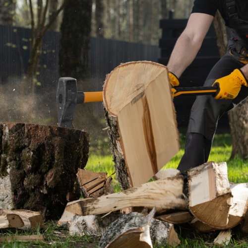 Колун-кувалда 4000 г, кованая, фибергласовая  рукоятка c TPR покрытием, 880 мм Denzel фото 10