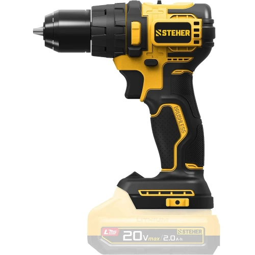 Бесщеточная ударная дрель-шуруповерт STEHER 20 В, 45 Н·м, без АКБ (LMS), CBS-45 фото 3