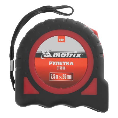 Рулетка Strong,7,5 м х 25 мм,обрезиненный корпус Matrix фото 4