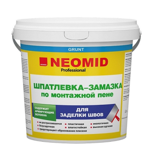 Шпатлевка Neomid по монтажной пене 1,4 кг