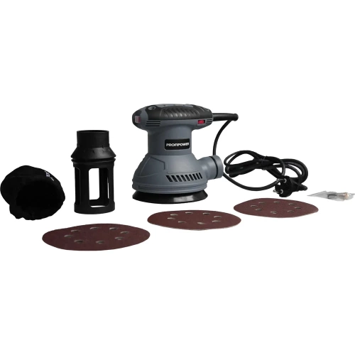 Эксцентриковая шлифовальная машина Profipower МШЭ-350 (до 14000 об/мин, диск 125 мм, кабель 2м, в коробке) E0273