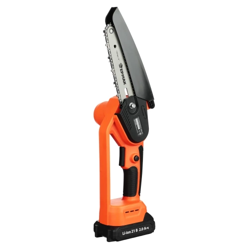 Электропила аккумуляторная ЕРМАК 1АКБ, шина 150 мм, бесщеточная, пластиковый кейс, 2.0Ач Li-ion 691-188 фото 5 Электропила аккумуляторная ЕРМАК 1АКБ, шина 150 мм, бесщеточная, пластиковый кейс, 2.0Ач Li-ion 691-188 фото 5