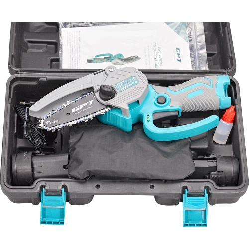 Аккумуляторная цепная мини пила GPT GBC-M1204A-22 фото 6